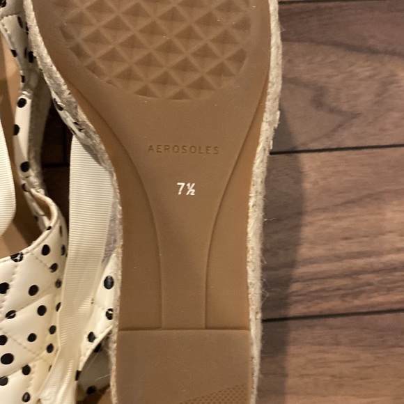 AÉROSOLES Women’s Wedge Polkadot Espadrille Lace Sandals Size 7.5 US - Picture 7 of 7